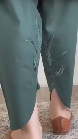 Embroidered Straight Kurta with Pants & Dupatta